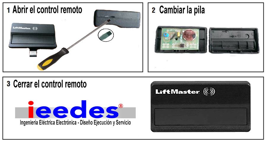 Como reemplazar la batería de un control remoto de la puerta de un garaje